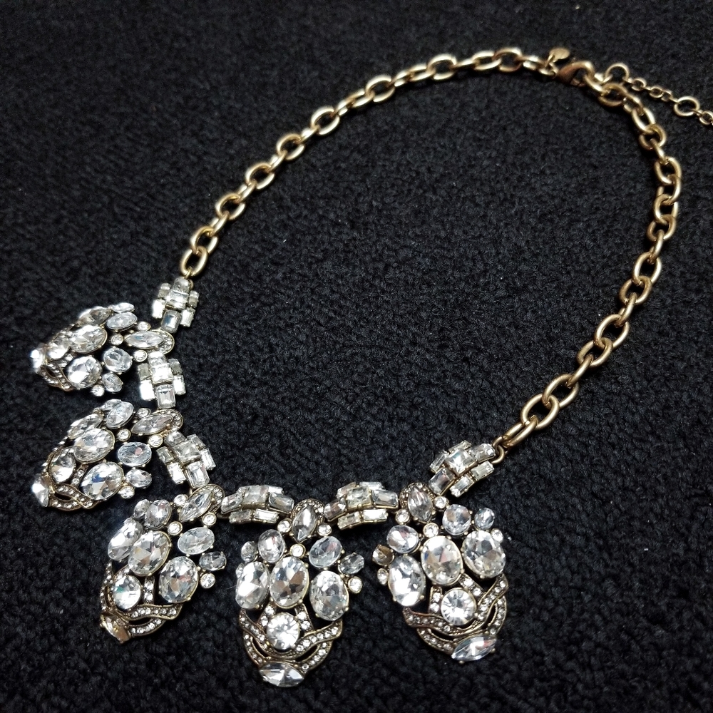 J Crew Gorgeous Rhinestone Statement Necklace - image 4